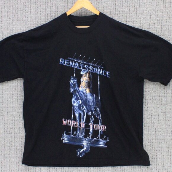 Beyoncé The Renaissance World Tour Black 2XL Mens T-Shirt Black Concert Music - Picture 1 of 9
